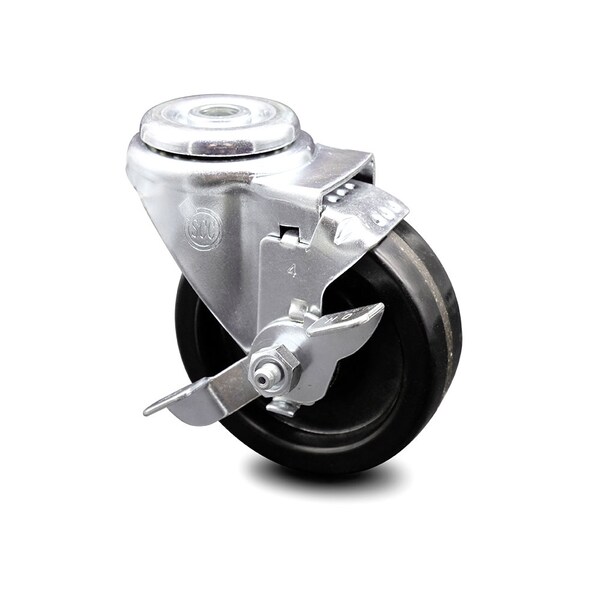 4 Inch Phenolic Wheel Swivel Bolt Hole Caster with Brake